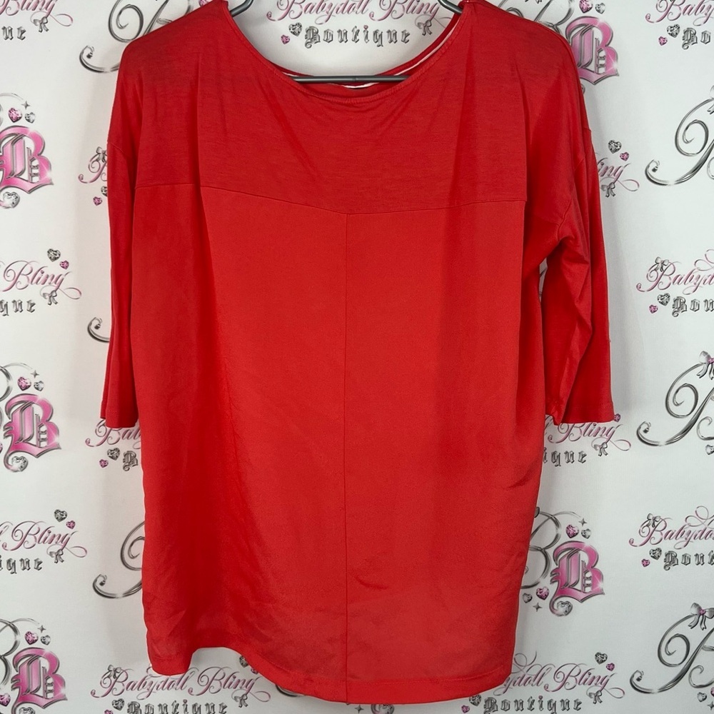 Olsen Europe high quality product long sleeve Red Top long sleeve